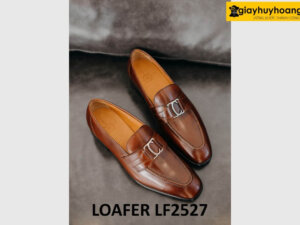 Giày lười nam đế da khâu chỉ cao cấp loafer LF2527 003