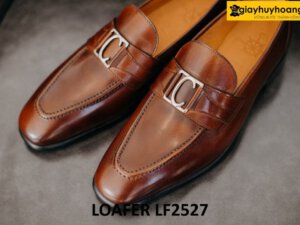 Giày lười nam đế da khâu chỉ cao cấp loafer LF2527 002