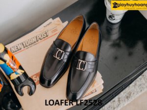 Giày lười nam đế da khâu chỉ cao cấp loafer LF2527 006
