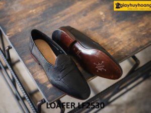 Giày da lười nam dập vân hạt cao cấp loafer LF2530 005