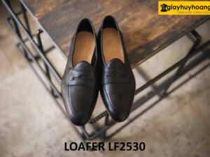 Giày da lười nam dập vân hạt cao cấp loafer LF2530 003