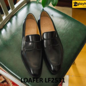 Giày lười nam đế da bò khâu chỉ loafer LF2531 004