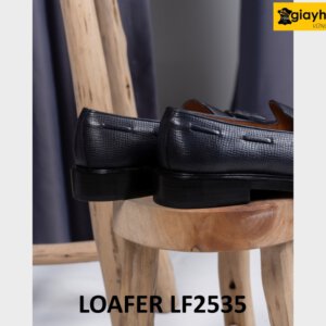 Giày lười nam mũi tròn có chuông da dập vân Loafer LF2535 003