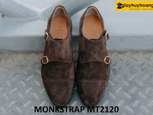 Giày da bò lộn nam hai khóa phong cách Monkstrap MT2120 004