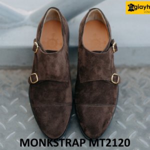 Giày da bò lộn nam hai khóa phong cách Monkstrap MT2120 004