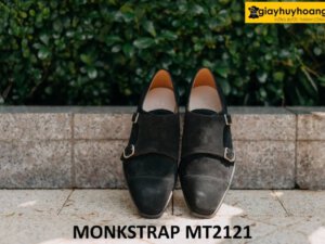 Giày da bò lộn nam trẻ trung đẹp Monkstrap MT2121 004