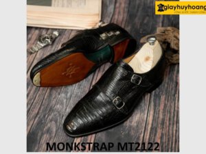 Giày da cá sấu hai khóa sang trọng Monkstrap MT2122 007