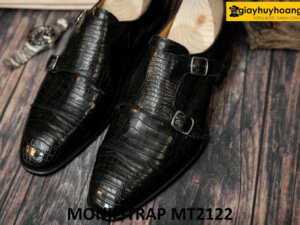 Giày da cá sấu hai khóa sang trọng Monkstrap MT2122 001