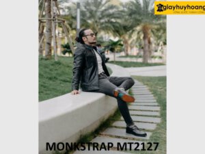 Giày da nam một khóa phối quần jeans kaki Monkstrap MT2127 003