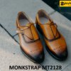 Giày da nam mũi tròn đục lỗ họa tiết Monkstrap MT2128 001
