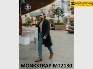 Giày da nam mặc với quần jeans Monkstrap MT2130 004