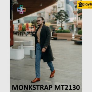 Giày da nam mặc với quần jeans Monkstrap MT2130 004