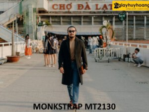 Giày da nam mặc với quần jeans Monkstrap MT2130 003