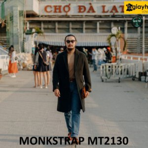 Giày da nam mặc với quần jeans Monkstrap MT2130 003