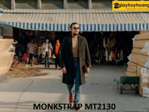 Giày da nam mặc với quần jeans Monkstrap MT2130 002