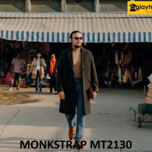 Giày da nam mặc với quần jeans Monkstrap MT2130 002