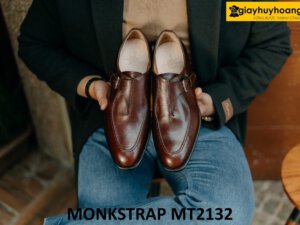 Giày da thời trang nam da bê con cao cấp Monkstrap MT2132 003