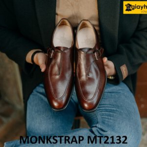 Giày da thời trang nam da bê con cao cấp Monkstrap MT2132 003