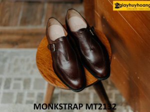 Giày da thời trang nam da bê con cao cấp Monkstrap MT2132 001