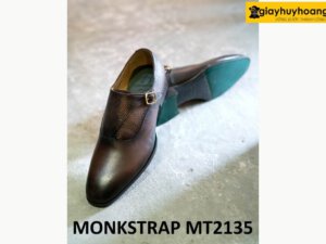 Giày da hàng hiệu nam màu nâu Single Monkstrap MT2135 003
