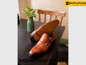 Giày monkstrap nam màu bò cao cấp chính hãng MT2137 005