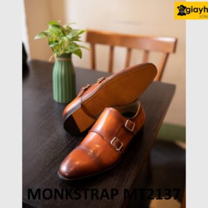 Giày monkstrap nam màu bò cao cấp chính hãng MT2137 005