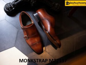 Giày monkstrap nam màu bò cao cấp chính hãng MT2137 004