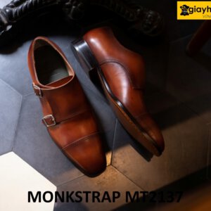 Giày monkstrap nam màu bò cao cấp chính hãng MT2137 004