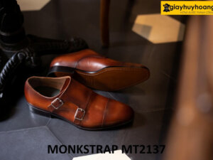 Giày monkstrap nam màu bò cao cấp chính hãng MT2137 003