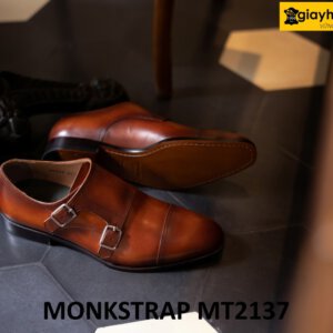 Giày monkstrap nam màu bò cao cấp chính hãng MT2137 003