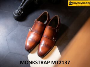 Giày monkstrap nam màu bò cao cấp chính hãng MT2137 001