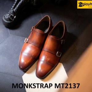 Giày monkstrap nam màu bò cao cấp chính hãng MT2137 001