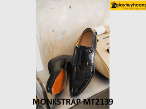 Giày da nam màu đen công sở monkstrap sang trọng MT2139 004