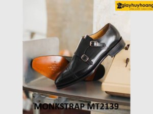 Giày da nam màu đen công sở monkstrap sang trọng MT2139 003