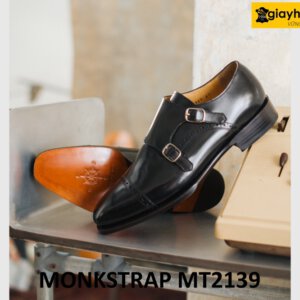 Giày da nam màu đen công sở monkstrap sang trọng MT2139 003