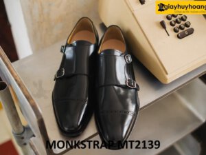 Giày da nam màu đen công sở monkstrap sang trọng MT2139 001