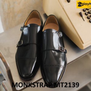 Giày da nam màu đen công sở monkstrap sang trọng MT2139 001