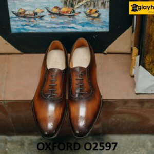 Giày da Oxford nam công sở đẹp da ý italy O2597 004