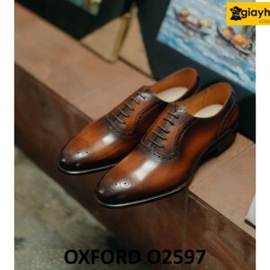 Giày da Oxford nam công sở đẹp da ý italy O2597 003