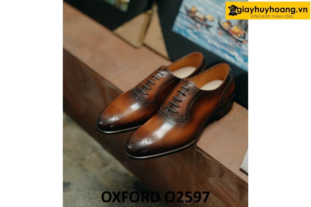 dat-dong-giay-da-nam-thu-cong-oxford-o2597-002 Giày da Oxford nam công sở đẹp da ý italy O2597 003