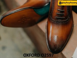 Giày da Oxford nam công sở đẹp da ý italy O2597 002