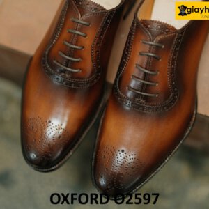 Giày da Oxford nam công sở đẹp da ý italy O2597 001