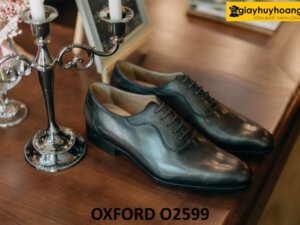 Giày Oxford nam thủ công màu xám tuyệt đẹp O2599 001