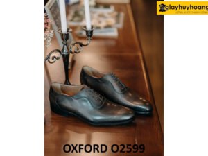 Giày Oxford nam thủ công màu xám tuyệt đẹp O2599 003