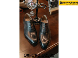 Giày Oxford nam thủ công màu xám tuyệt đẹp O2599 002