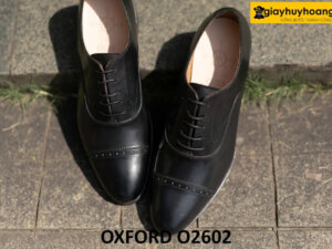 Giày da oxford nam màu đen công sở đẹp O2602 001