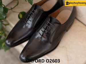 Giày tây oxford nam mũi trơn cao cấp chính hãng O2603 001