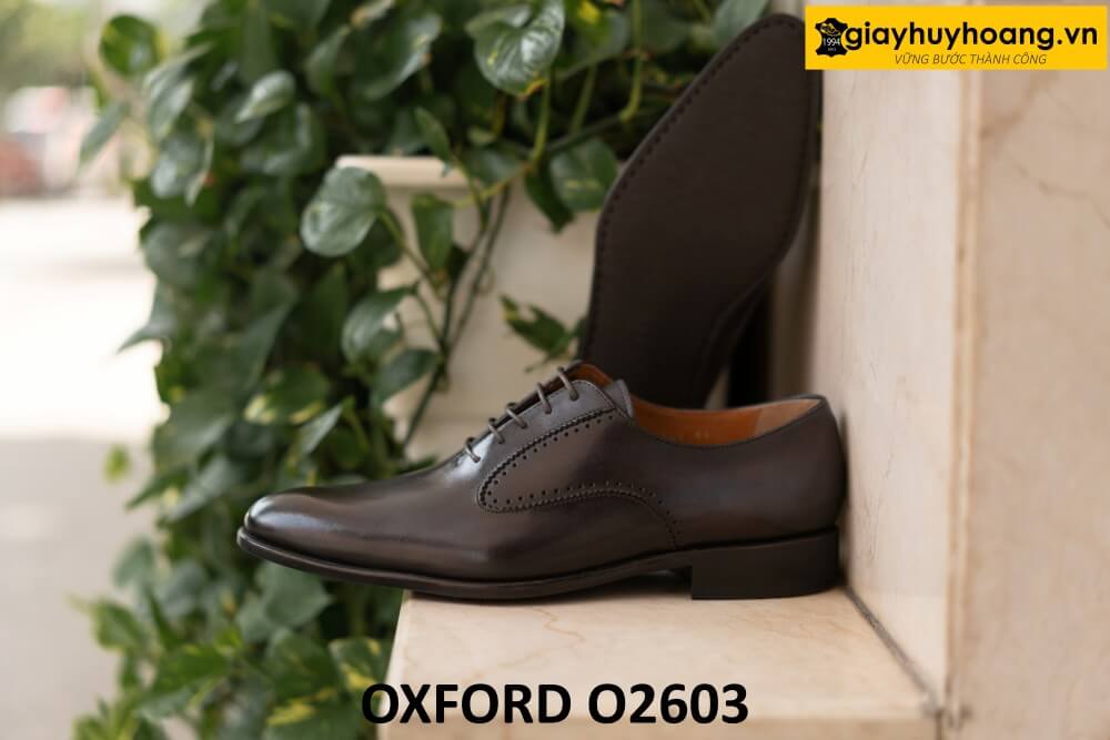 dat-dong-giay-da-nam-thu-cong-oxford-o2603-003 Giày tây oxford nam mũi trơn cao cấp chính hãng O2603 003