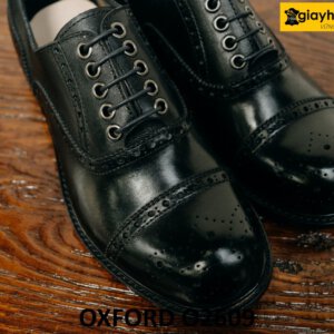 Giày oxford nam mũi tròn phối quần jeans cao cấp O2609 004