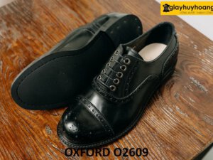 Giày oxford nam mũi tròn phối quần jeans cao cấp O2609 003